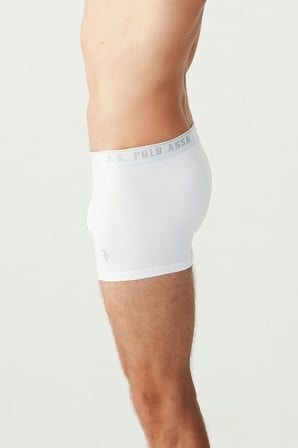 . Erkek Beyaz - Kırmızı - Lacivert 3 Lü Boxer