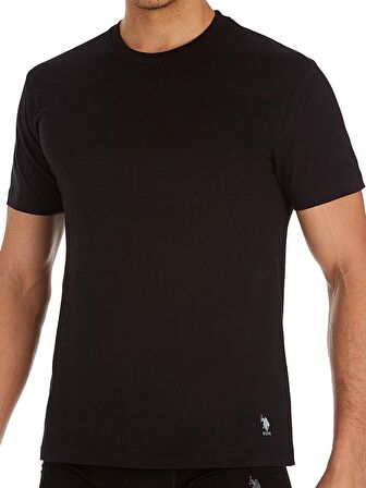 U.S. Polo Assn. Erkek Siyah 2 Li Yuvarlak Yaka Atlet