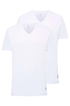 U.S. Polo Assn. Erkek Beyaz 2 Li T-Shirt