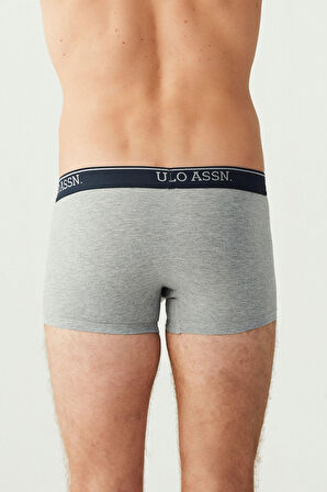 . Erkek Lacivert - Gri Melanj - İndigo 3 Lü Boxer