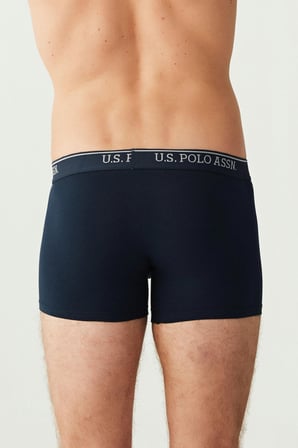 U.S. Polo Assn. Erkek Lacivert - Gri Melanj - İndigo  3 Lü Boxer