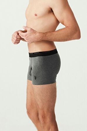 U.S. Polo Assn. Erkek Antrasit Melanj - Siyah - Gri Melanj  3 Lü Boxer