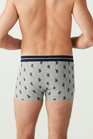 U.S. Polo Assn. Erkek Bordo - Lacivert - Gri Melanj  3 Lü Boxer