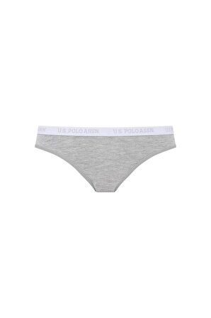 U.S. Polo Assn. Kadın Mint - Beyaz - Gri Melanj 3 Lü Slip