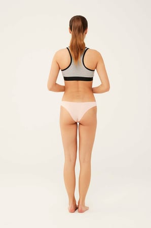 . Kadın Siyah - Beyaz - Ten - Beyaz - Ten 5 Li Brazilian Slip