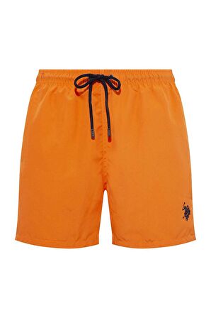 . Erkek Turuncu Orta Boy Deniz Şortu