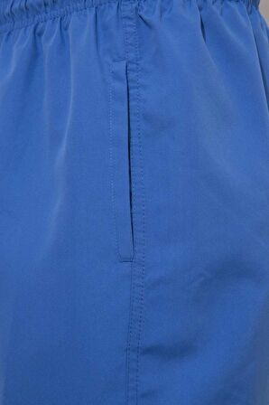 . Erkek Saks Mavi Uzun Deniz Şortu