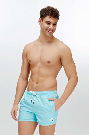 U.S. Polo Assn. Erkek Mint Orta Boy Deniz Şortu
