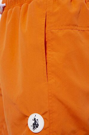. Erkek Turuncu Orta Boy Deniz Şortu