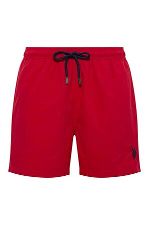 U.S. Polo Assn. Erkek Kırmızı Orta Boy Deniz Şortu