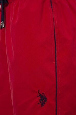 U.S. Polo Assn. Erkek Kırmızı Orta Boy Deniz Şortu