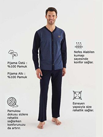 MOD 3736 ERKEK Boydan Patlı Pijama Takım