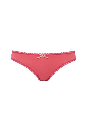 U.S. POLO ASSN. - Kadın Mercan - Pembe -Baskılı 3 lü Slip