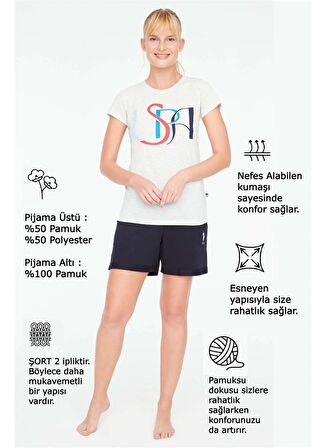 U.S POLO 16869 Kadın ŞORT TAKIM