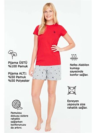 U.S POLO 16889 Kadın ŞORT TAKIM