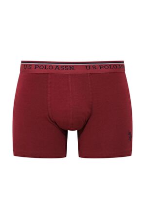 . - Erkek Modal Bordo Uzun Paçalı Tekli Boxer