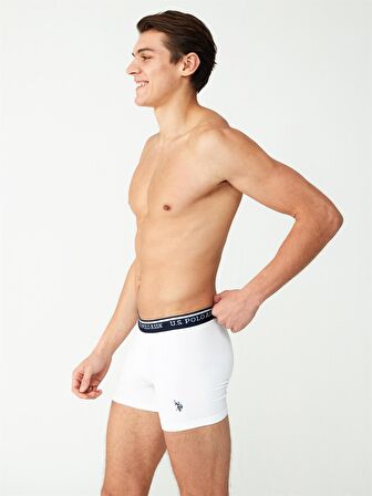 . - Erkek Modal Beyaz Uzun Paçalı Tekli Boxer