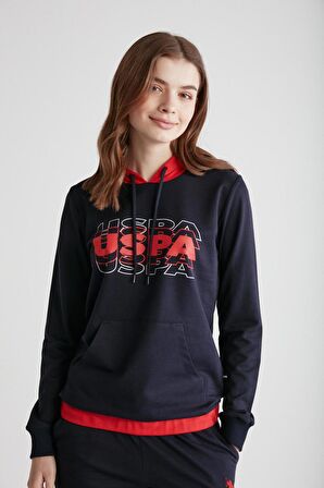 U.S. POLO ASSN. - Kadın Lacivert Kapşonlu Pijama Takımı 