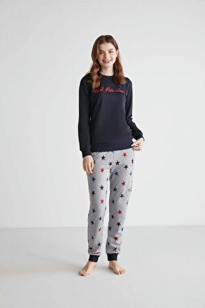 Us Polo Assn Kadın Uzun Kol Pijama Takımı 16958
