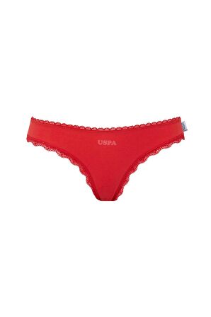 U.S. POLO ASSN. - Kadın Lacivert - Kırmızı -Baskılı 3 lü Slip 
