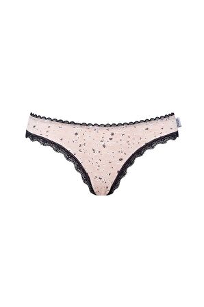 U.S. POLO ASSN. - Kadın Lacivert - Gülkurusu -Baskılı 3 lü Slip 
