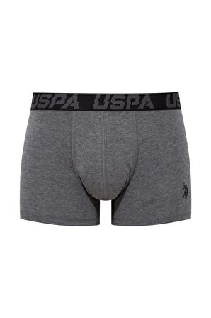 U.S. POLO ASSN. - Erkek Siyah - Antrasit -Baskılı 3 lü Boxer 