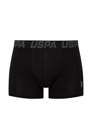 U.S. POLO ASSN. - Erkek Siyah - Antrasit -Baskılı 3 lü Boxer 