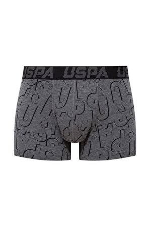 U.S. POLO ASSN. - Erkek Siyah - Antrasit -Baskılı 3 lü Boxer 