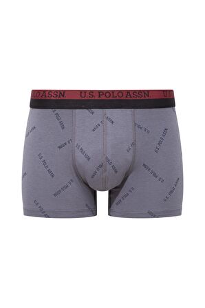 U.S. POLO ASSN. Erkek Baskılı-Bordo-Siyah 3 lü Boxer 