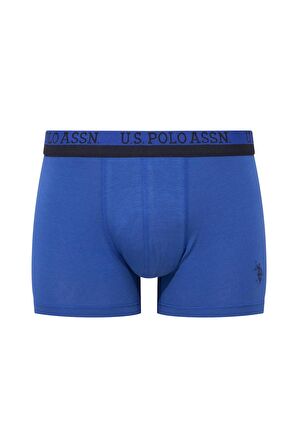 U.S. POLO ASSN. Erkek Baskılı-Lacivert-Saks 3 lü Boxer 