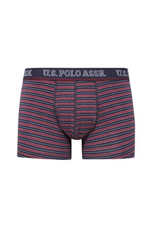 U.S. POLO ASSN. Erkek Bordo-Lacivert-Baskılı 3 lü Boxer 