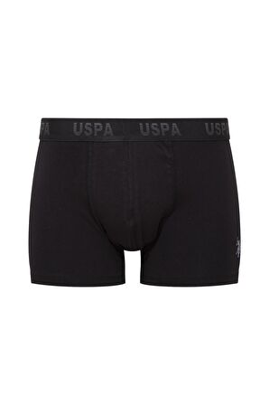 U.S. POLO ASSN. Erkek Antrasit-Siyah-Baskılı 3 lü Boxer 