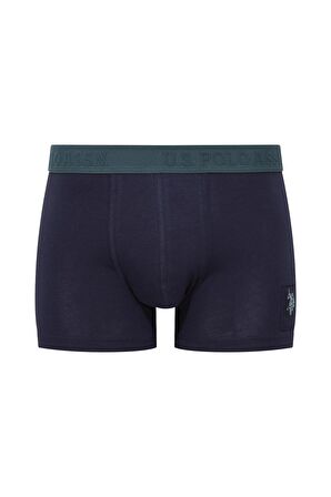 U.S. POLO ASSN. Erkek Baskılı-Lacivert-Yeşil 3 lü Boxer 