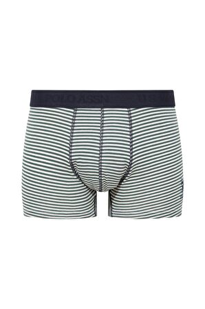 U.S. POLO ASSN. Erkek Baskılı-Lacivert-Yeşil 3 lü Boxer 