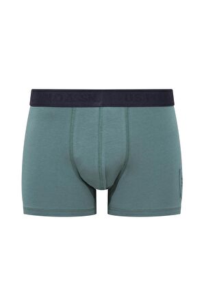 U.S. POLO ASSN. Erkek Baskılı-Lacivert-Yeşil 3 lü Boxer 