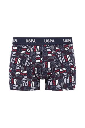 U.S. POLO ASSN. Erkek Gri Melanj-Bordo-Baskılı 3 lü Boxer 