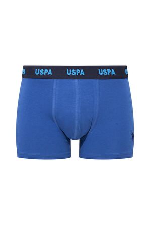 U.S. POLO ASSN. Erkek Lacivert-Saks-Baskılı 3 lü Boxer 