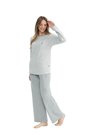 U.S POLO 17083 KADIN YUVARLAK YAKA PİJAMA TAKIM