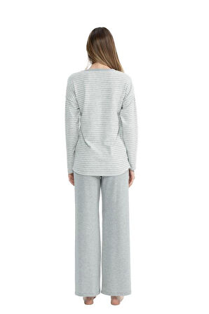 U.S POLO 17083 KADIN YUVARLAK YAKA PİJAMA TAKIM