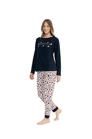 U.S. Polo Assn. Kadın Lacivert Pijama Takımı 17110 