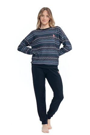 U.S POLO 17112 YUVARLAK YAKA  PİJAMA TAKIM