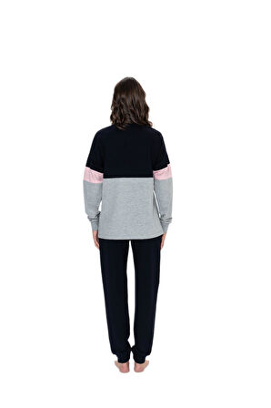 U.S. Polo Assn. Kadın Gri Melanj Pijama Takımı 17072 