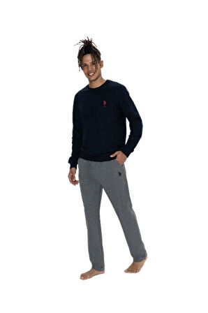 U.S. Polo Assn. Erkek Lacivert Pijama Takım 18847 