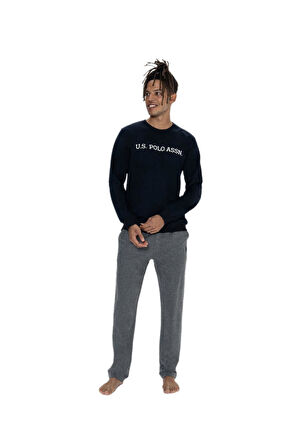 U.S. Polo Assn. Erkek Lacivert Pijama Takım 18858 