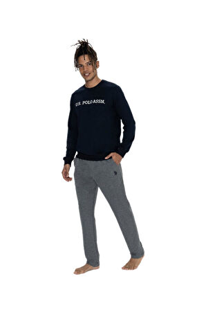 U.S. Polo Assn. Erkek Lacivert Pijama Takım 18858 