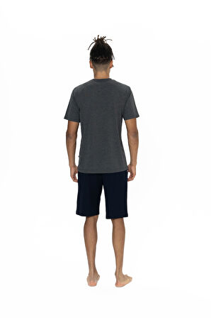 U.S. Polo Assn. Erkek Antrasit Melanj Şort Takım 