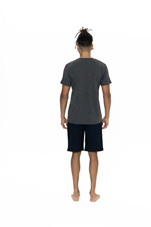 U.S. Polo Assn. Erkek Antrasit Melanj Şort Takım 