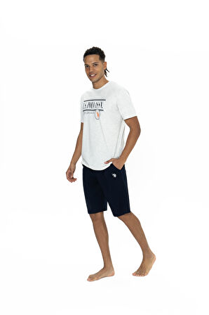 U.S. Polo Assn. Erkek Ekru Şort Takım 