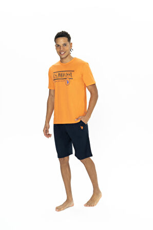 U.S. Polo Assn. Erkek Turuncu Şort Takım 