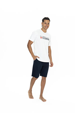 U.S. Polo Assn. Erkek Ekru Şort Takım 